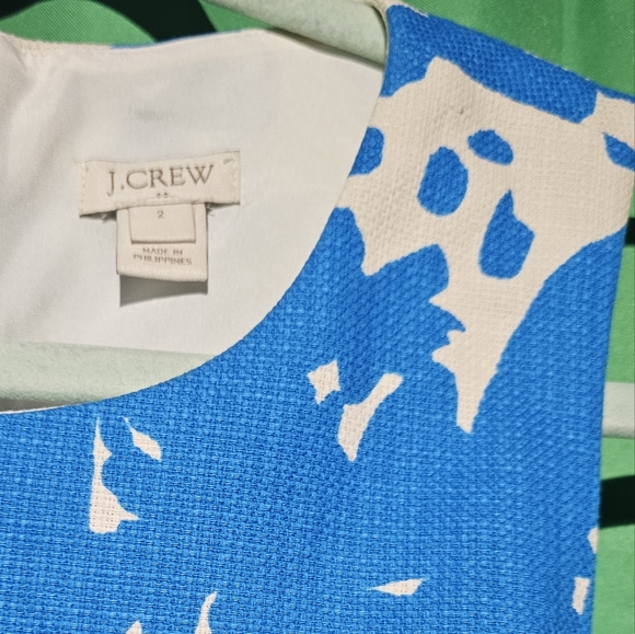 J. Crew EUC Size 2 Blue and White Floral Dress - Picture 4 of 4